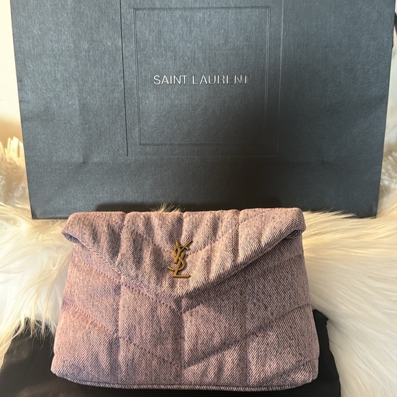 Brandnew YSL pouch puffy denim - Picture 2 of 12